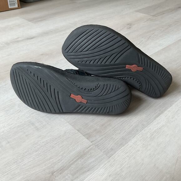 Earth Spirit Washington Black Leather Suede Slingback Sandals WMS 9 - Picture 8 of 13